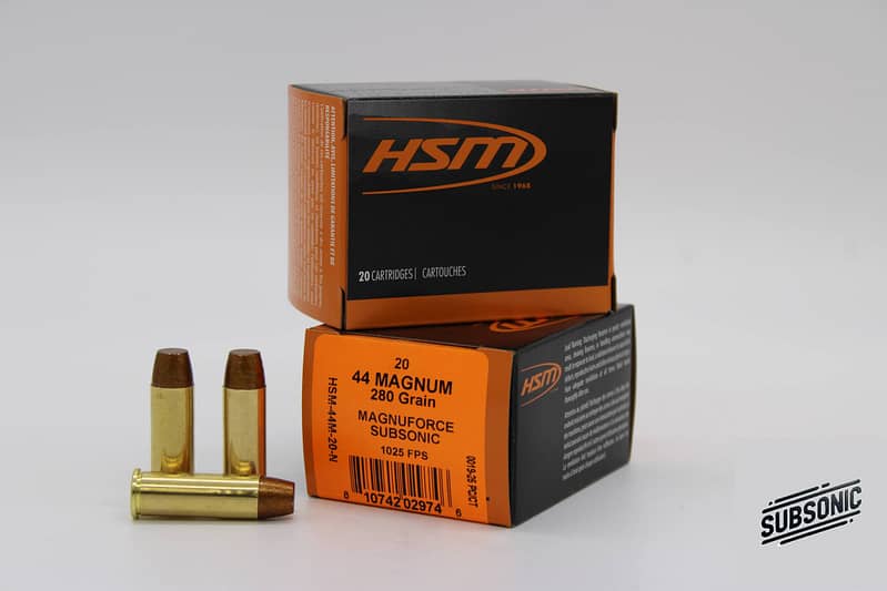 HSM 44Mag 280 grain Subsonic Box of 20