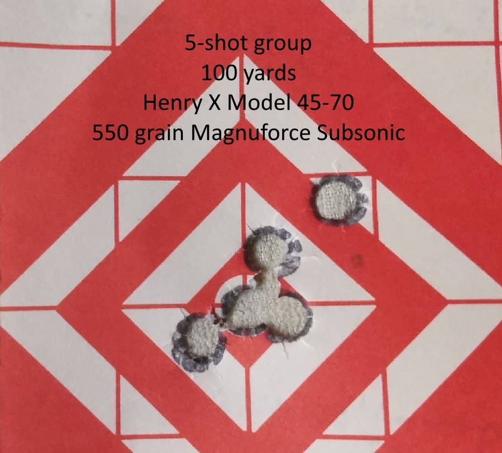 45-70 5-shot group @ 100yds